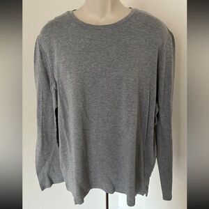 Saks Fifth Avenue Mens Regular Fit Long Sleeve Gray Top Shirt Sweater Sz XXL